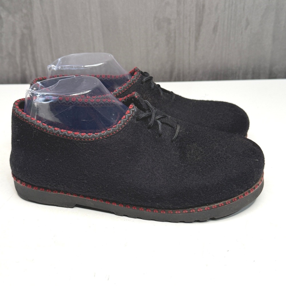 Wild 'N Wooly By Stegmann Clogs Shoes Womens Sz 9 Black Felted Wool Eco Vegan